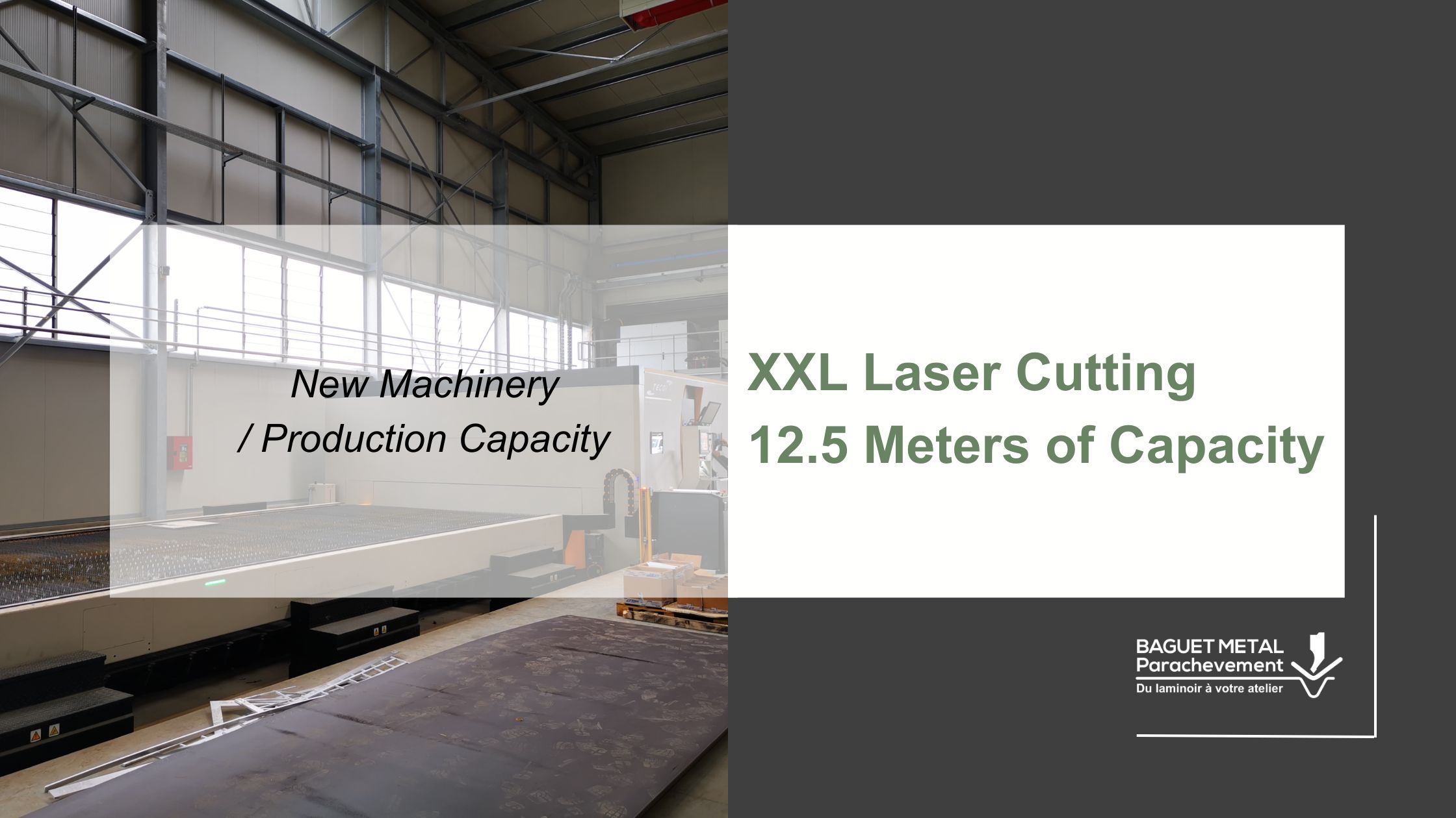 12.5-meter XXL laser cutting machine at Baguet Métal Parachèvement